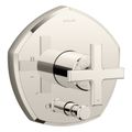 Product Image of Occasion Rite-Temp Valve Trim w/ Push-Button Diverter And Cross Handle (Vibrant Polished Nickel), K-T27044-3-SN