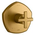Product Image of Occasion Rite-Temp Valve Trim w/ Cross Handle (Vibrant Brushed Moderne Brass), K-TS27043-3-2MB