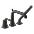 Product Image of Tone Deck-Mount Bath Faucet w/ Handshower (Matte Black), K-26441-4-BL