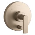 Product Image of Composed Rite-Temp Valve Trim w/ Push-Button Diverter And Lever Handle (Vibrant Brushed Bronze), K-T73117-4-BV