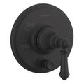 Product Image of Artifacts Rite-Temp Valve Trim w/ Push-Button Diverter And Lever Handle (Matte Black), K-T72768-4-BL