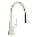 Product Image of Graze Touchless Pull-Down Kitchen Sink Faucet w/ Three-Function Sprayhead (Vibrant Polished Nickel), K-22068-SN