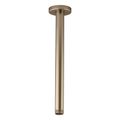 Product Image of Statement 12" Ceiling-Mount Single-Function Rainhead Arm And Flange (Vibrant Brushed Bronze), K-26321-BV