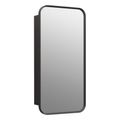 Product Image of Verdera 15" X 30" Rectangular Framed Medicine Cabinet (Matte Black), K-35569-BLL