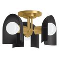 Product Image of Jabot 3-13/16" Flush-Mount (Black w/ Brass Trim), K-31786-FM03-BML