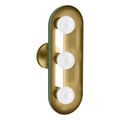 Product Image of Jabot Three-Light Sconce (Jade w/Brushed Moderne Brass Accents), K-31784-SC03-6GL