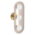 Product Image of Jabot Three-Light Sconce (Biscuit Satin w/ Brushed Moderne Brass), K-31784-SC03-SLG