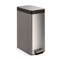 Product Image of 13-Gallon Stainless Steel Slim Step Trash Can w/ Bifold Lid (Stainless Steel), K-23826-ST