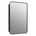 Product Image of Verdera 22" X 34" Rectangular Framed Medicine Cabinet (Matte Black), K-35570-BLL
