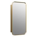 Product Image of Verdera 15" X 30" Rectangular Framed Medicine Cabinet (Moderne Brushed Gold), K-35569-BGL