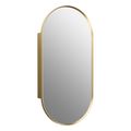 Product Image of Verdera 20" X 40" Capsule Framed Medicine Cabinet (Moderne Brushed Gold), K-35574-BGL