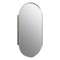 Product Image of Verdera 20" X 40" Capsule Framed Medicine Cabinet (Brushed Nickel), K-35574-BNL