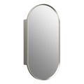 Product Image of Verdera 15" X 30" Capsule Framed Medicine Cabinet (Brushed Nickel), K-35573-BNL