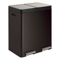 Product Image of 21.7-Gallon Stainless Steel Dual-Bin Step Trash Can (Black Stainless), K-23828-BST