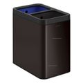 Product Image of 5-3/4-Gallon Dual-Compartment Open-Top Trash Can (Black Stainless), K-31315-BST