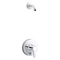 Product Image of Pitch Rite-Temp Shower Trim Kit w/ Push-Button Diverter, Less Showerhead (Polished Chrome), K-T49989-4L-CP