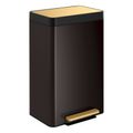 Product Image of 13-Gallon Stainless Steel Step Trash Can (Black Stainless & Moderne Brushed Brass), K-20940-BSB
