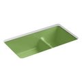 Product Image of Iron/Tones Smart Divide 33" Top-/Undermount Double-Bowl Kitchen Sink (Fresh Green), K-6625-34