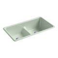 Product Image of Iron/Tones Smart Divide 33" Top-/Undermount Double-Bowl Kitchen Sink (Aspen Green), K-5312-42