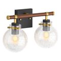 Product Image of Holt Two-Light Sconce (Black w/ Brass Trim), K-38413-SC02-BML