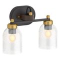 Product Image of Tannage Two-Light Sconce (Black w/ Brass Trim), K-38417-SC02-BML