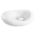 Product Image of Landshapes 21-1/2" Oval Vessel Bathroom Sink, No Overflow (White), K-32300-0