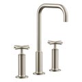 Product Image of Purist Widespread Bathroom Faucet w/ Cross Handles, 1.2 Gpm (Vibrant Brushed Nickel), K-14408-3-BN
