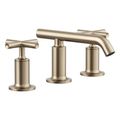 Product Image of Purist Widespread Bathroom Faucet w/ Cross Handles, 1.2 Gpm (Vibrant Brushed Bronze), K-14410-3-BV