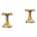 Product Image of Occasion Cross Bathroom Faucet Handles (Vibrant Brushed Moderne Brass), K-27010-3-2MB
