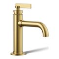 Product Image of Single-Handle Bathroom Sink Faucet, 0.5 GPM (Vibrant Brushed Moderne Brass), K-35907-4N-2MB