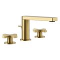 Product Image of Composed Widespread Bathroom Faucet w/ Cross Handles, 1.2 Gpm (Vibrant Brushed Moderne Brass), K-73060-3-2MB