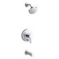 Product Image of Elate Rite-Temp Bath And Shower Trim Kit w/ Push-Button Diverter, 1.75 Gpm (Polished Chrome), K-T35327-4G-CP