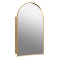 Product Image of Verdera 20" X 34" Arched Framed Medicine Cabinet, Left-Hinged (Moderne Brushed Gold), K-36540-BGL