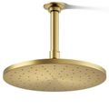 Product Image of Contemporary Round 10" 1-Function Rainhead, 1.75 GPM (Vibrant Brushed Moderne Brass), K-13689-G-2MB