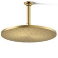 Product Image of Contemporary Round 12" 1-Function Rainhead, 2.5 GPM (Vibrant Brushed Moderne Brass), K-13690-2MB