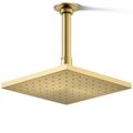 Product Image of Contemporary Square 8" 1-Function Rainhead, 1.75 GPM (Vibrant Brushed Moderne Brass), K-13695-G-2MB