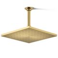 Product Image of Contemporary Square 10" 1-Function Rainhead, 2.5 GPM (Vibrant Brushed Moderne Brass), K-13696-2MB