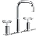 Product Image of Purist Widespread Bathroom Sink Faucet w/ Cross Handles, 1.2 GPM (Polished Chrome), K-14406-3-CP
