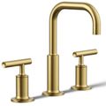 Product Image of Purist Widespread Bathroom Sink Faucet w/ Lever Handles, 1.2 GPM (Vibrant Brushed Moderne Brass), K-14406-4-2MB