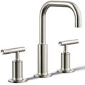 Product Image of Purist Widespread Bathroom Sink Faucet w/ Lever Handles, 1.2 GPM (Vibrant Polished Nickel), K-14406-4-SN