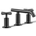 Product Image of Purist Widespread Bathroom Sink Faucet w/ Cross Handles, 1.2 GPM (Matte Black), K-14410-3-BL