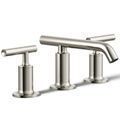 Product Image of Purist Widespread Bathroom Sink Faucet w/ Lever Handles, 1.2 GPM (Vibrant Polished Nickel), K-14410-4-SN