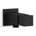 Product Image of Loure Wall Mount Handshower Holder w/ Supply Elbow (Matte Black), K-14791-BL