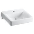 Product Image of Soho 20" X 18" Wall Mount/concealed Arm Carrier Bathroom Sink w/ Single Faucet Hole (White), K-2084-N-0