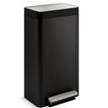 Product Image of 8-gallon Loft Stainless Steel Step Trash Can (Black Stainless), K-20941-BST