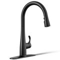 Product Image of Simplice Touchless Pull-down Kitchen Faucet w/ 3-Function Sprayhead (Matte Black), K-22036-BL