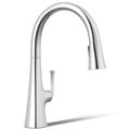 Product Image of Graze Pull-down Kitchen Faucet w/ 3-Function Sprayhead (Polished Chrome), K-22062-CP