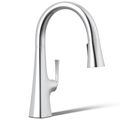 Product Image of Graze Pull-down Kitchen Faucet w/ 3-Function Sprayhead (Polished Chrome), K-22063-CP