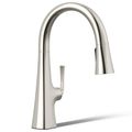Product Image of Graze Pull-down Kitchen Faucet w/ 3-Function Sprayhead (Vibrant Polished Nickel), K-22063-SN