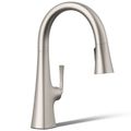 Product Image of Graze Pull-down Kitchen Faucet w/ 3-Function Sprayhead (Vibrant Stainless), K-22063-VS